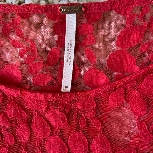 Free People Lace Dress with Sleeves - Picture 4 of 4